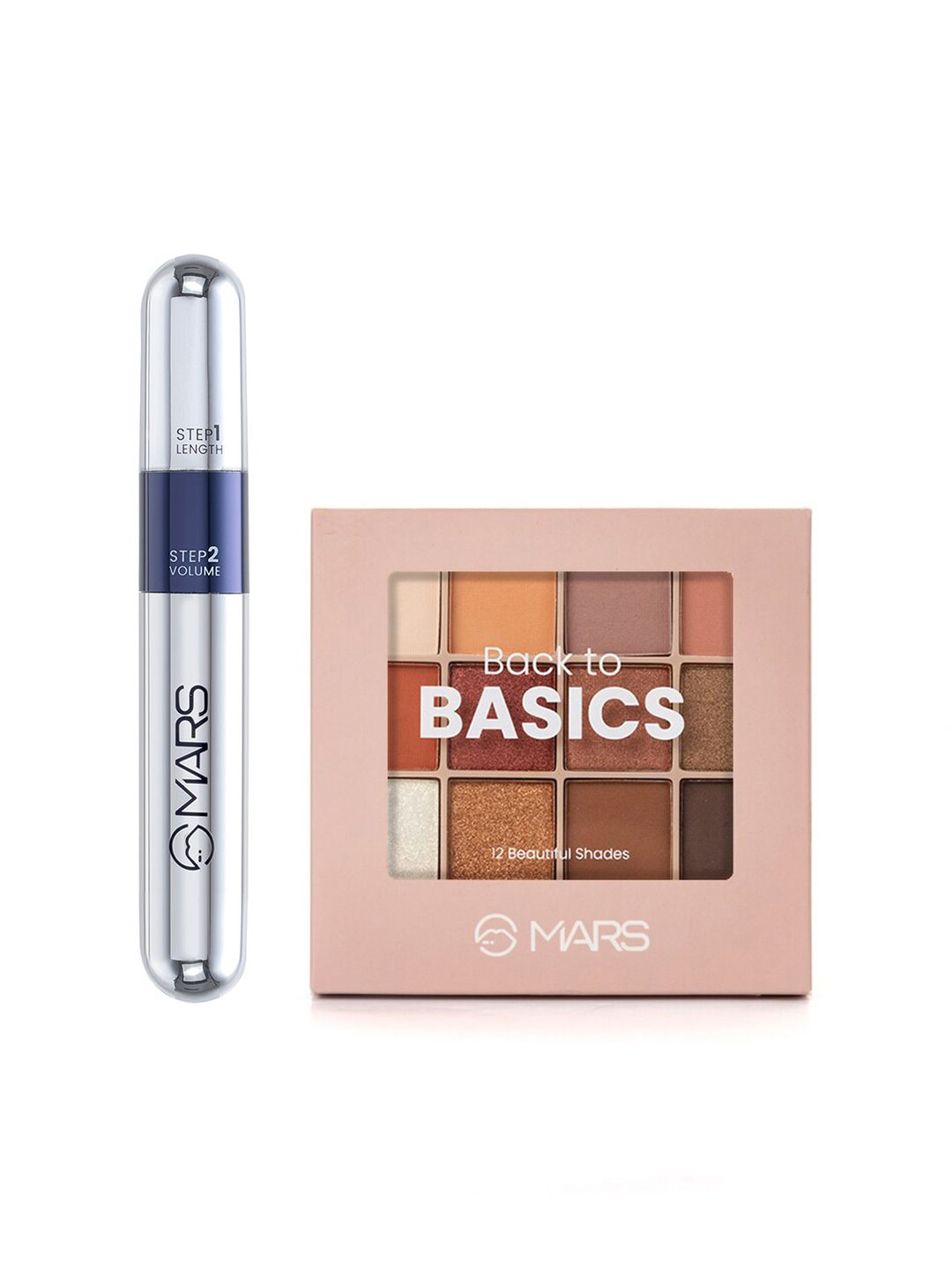 MARS Set of Back to Basics Eyeshadow Palette - 02 & Double Trouble Mascara - Jet Black-image-19