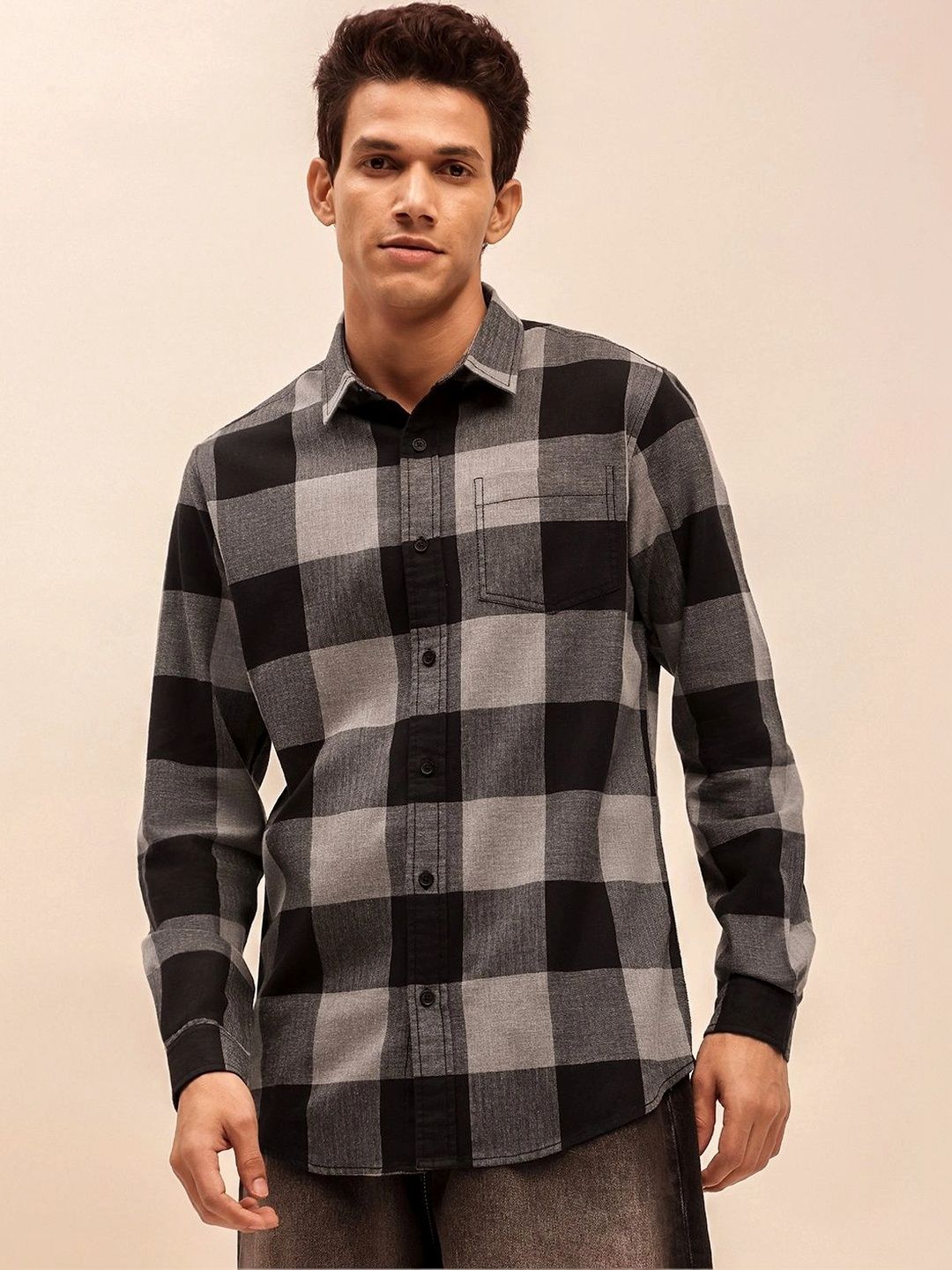 RAYNE BLACK Men Comfort Buffalo Checks Checked Casual Shirt-picture-12