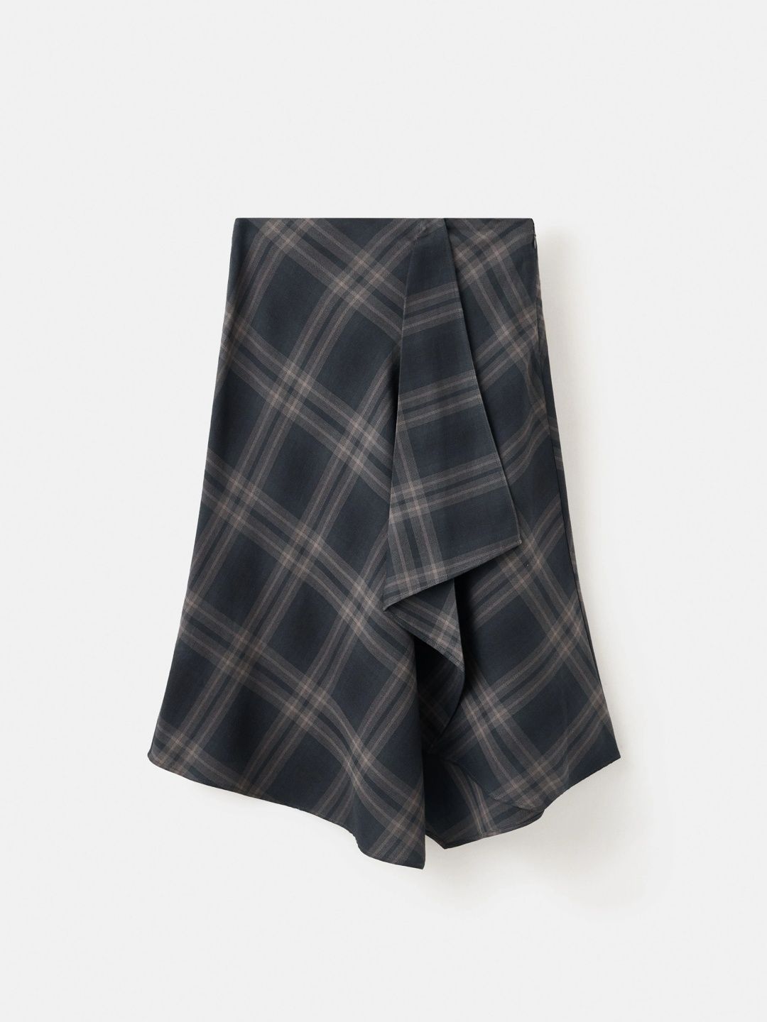 MANGO Women Checked Knee Length A-Line Skirt-picture-24