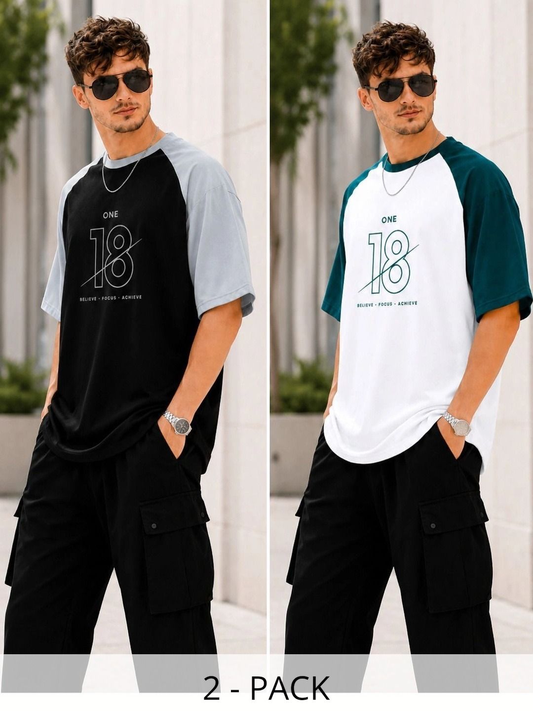 NB Nicky Boy Men Brand Logo 2 Colourblocked T-shirt-picture-23