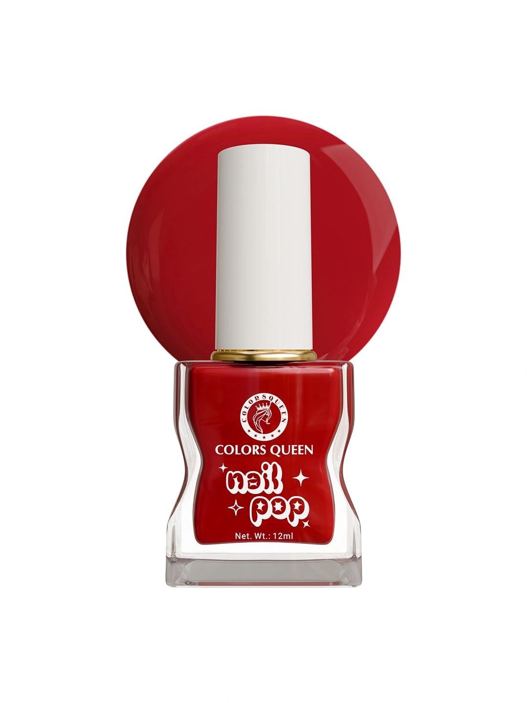 Colors Queen Nail Pop Glossy Gel Finish & Quick Drying Nail Polish - 12 ml -Scarlet Red-picture-42