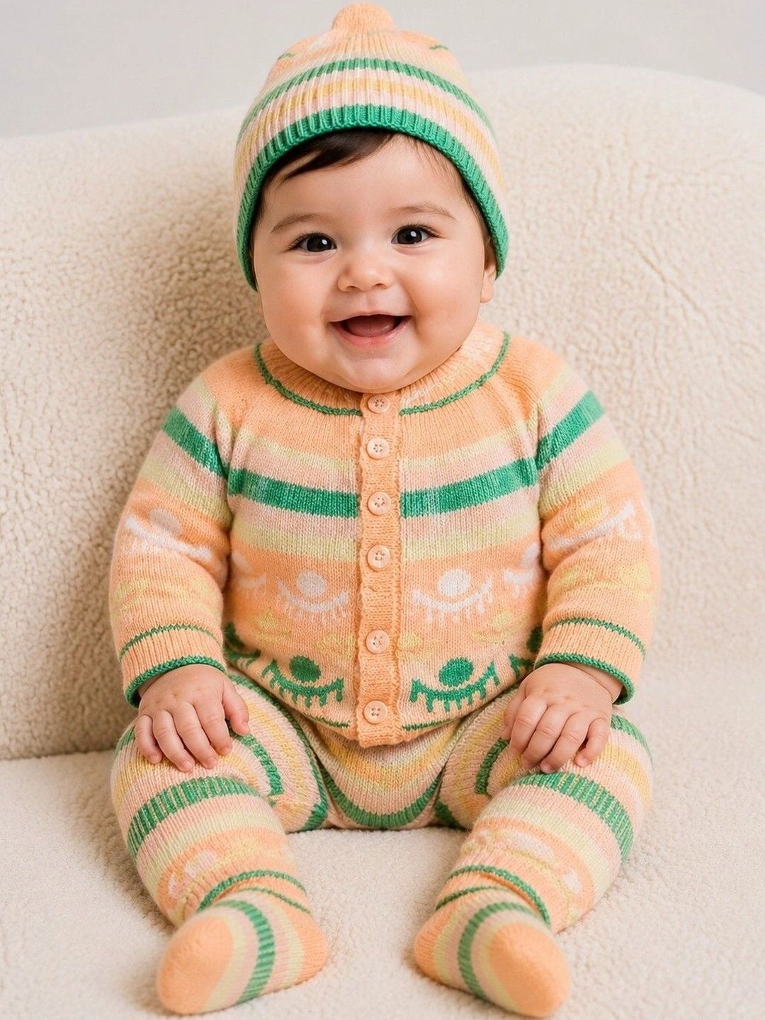LeafBird Infants Pack of 4 Pure Wool Baby Apparel Gift Set-picture-25