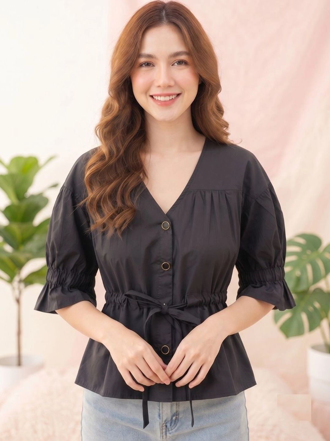 7OUNCE Puff Sleeve Cotton Top-picture-25