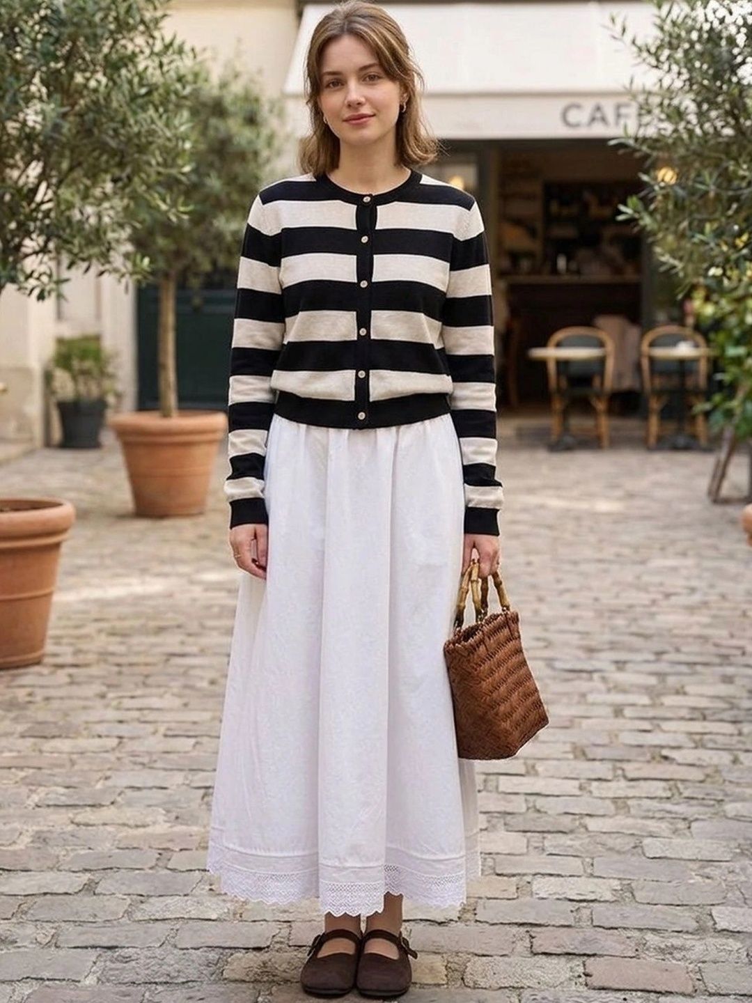 Suo Women Midi A-Line Skirt-picture-56