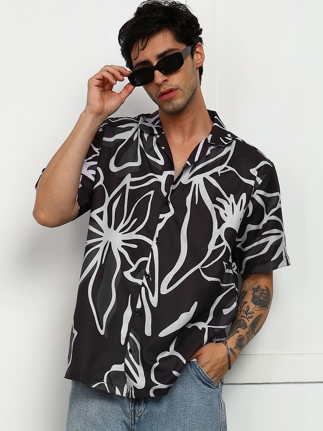 Mast & Harbour Men Classic Floral Printed Casual Shirt-picture-38