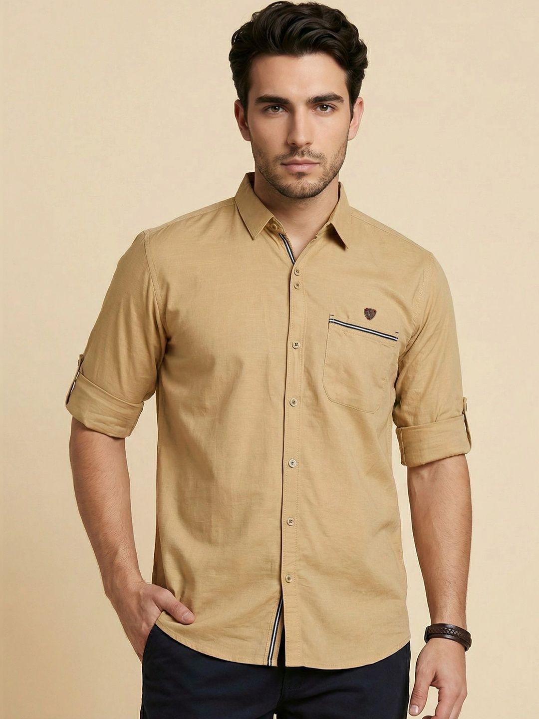 Kuons Men Classic Tailored Fit Casual Shirt-image-2