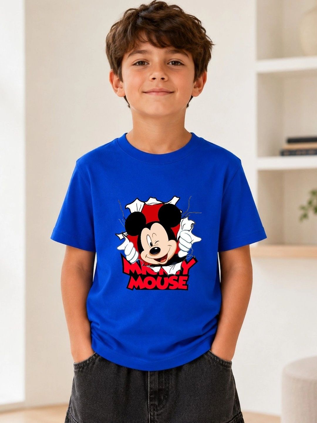 Disney By Miss and Chief Boys Mickey Mouse Printed T-shirt-picture-37