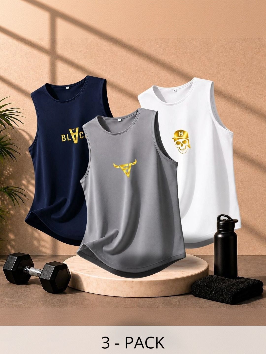 NB Nicky Boy Men Pack of 3 Printed Innerwear Vests-picture-14