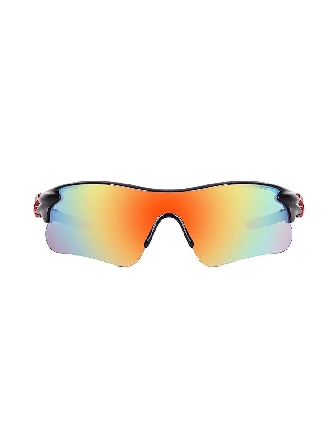 EYELLUSION Women Mirrored Lens & Black Sports Sunglasses with-image-46