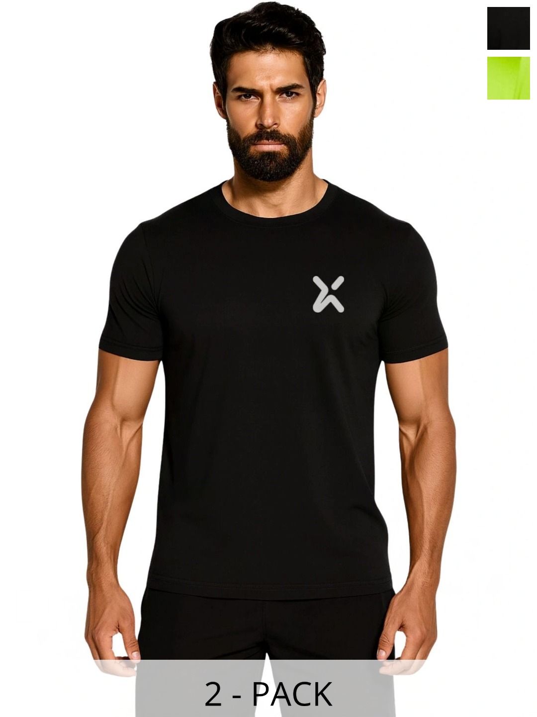 3Colors Men Brand Logo 2 Printed Moisture Wicking T-shirt-picture-38
