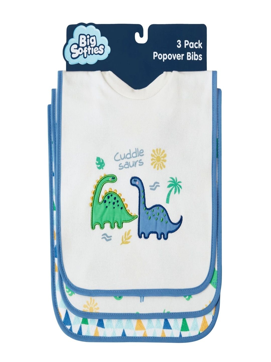 Big Softies Infants Pack Of 3 Printed Bibs-picture-38