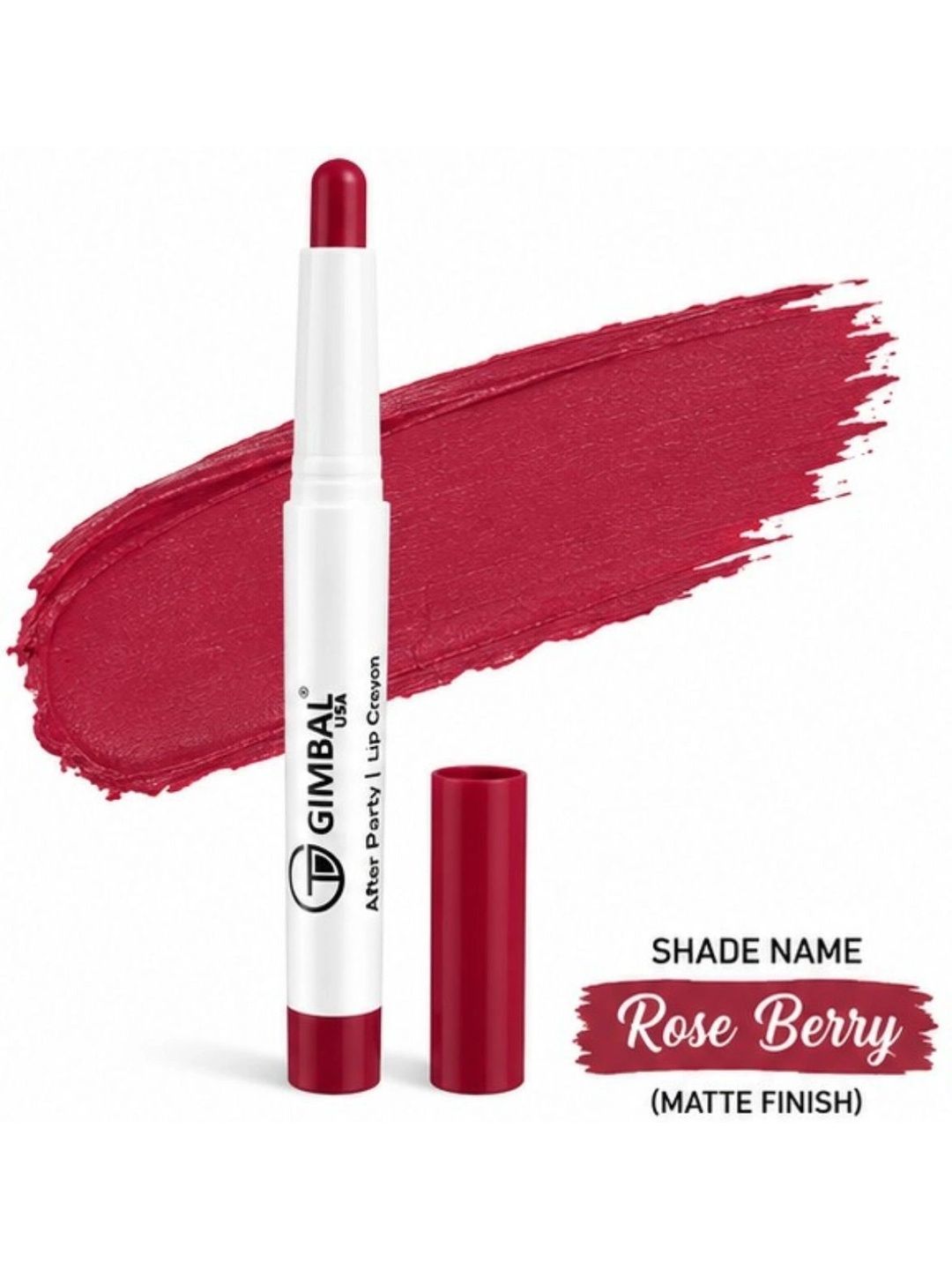 GIMBAL Non Transfer Matte Finish Lipstick - Rose Berry 07-image-28