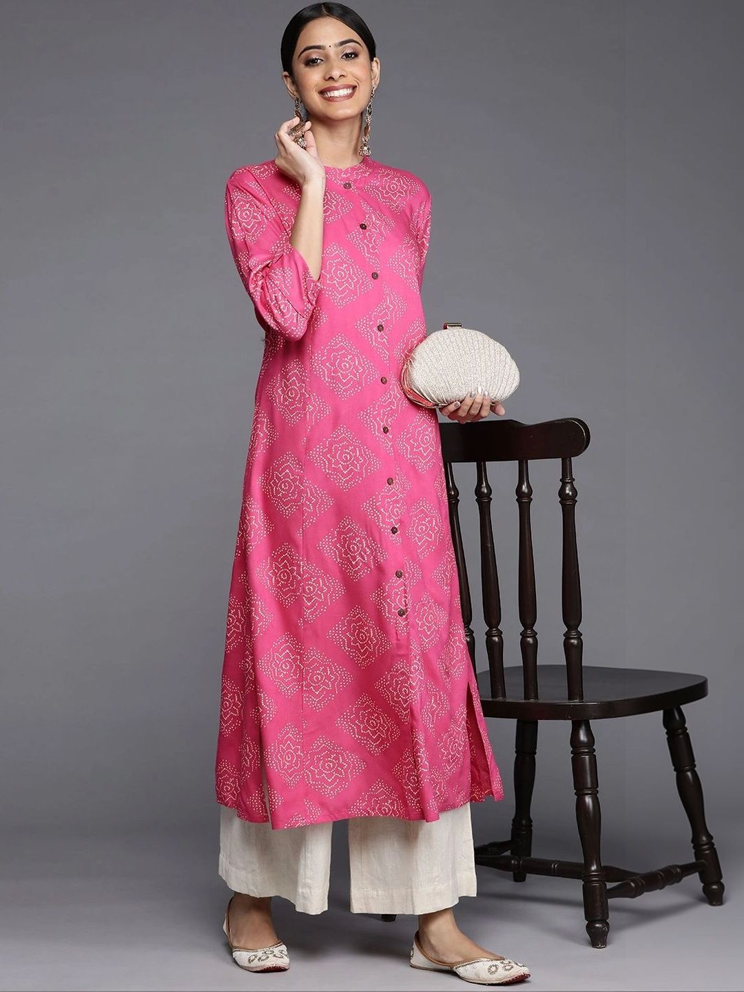 HERE&NOW Women Ethnic Motifs Printed Kurta-picture-52