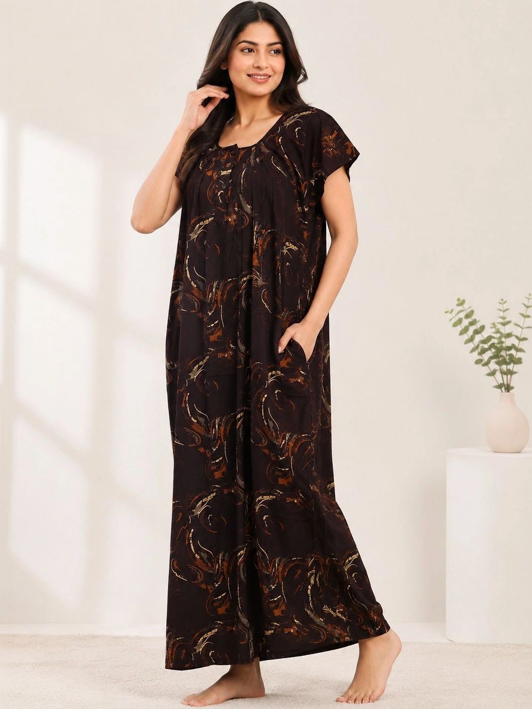 Sukhraa Printed Maxi Nightdress-picture-57
