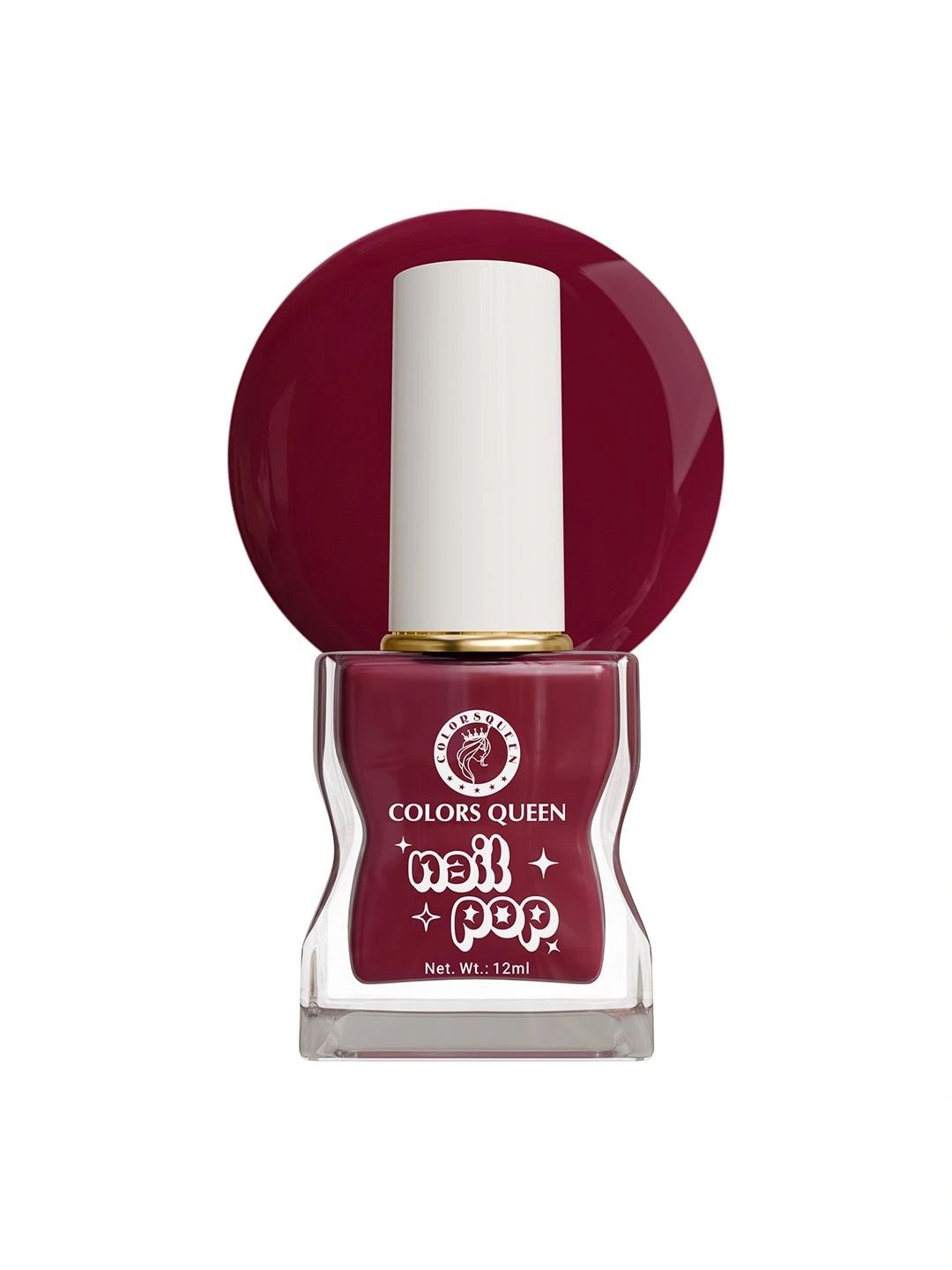 Colors Queen Nail Pop Glossy Gel Finish & Quick Drying Nail Polish - 12 ml - Berry Kiss-picture-28