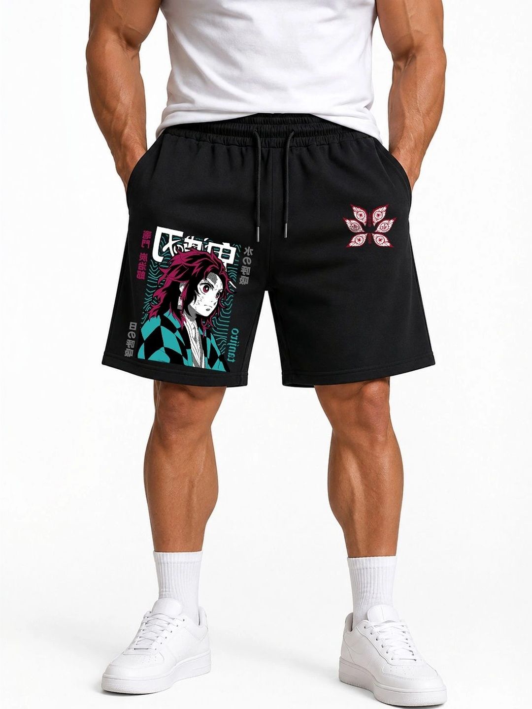 Dressing Hub Men Printed Demon Slayer Shorts-picture-39