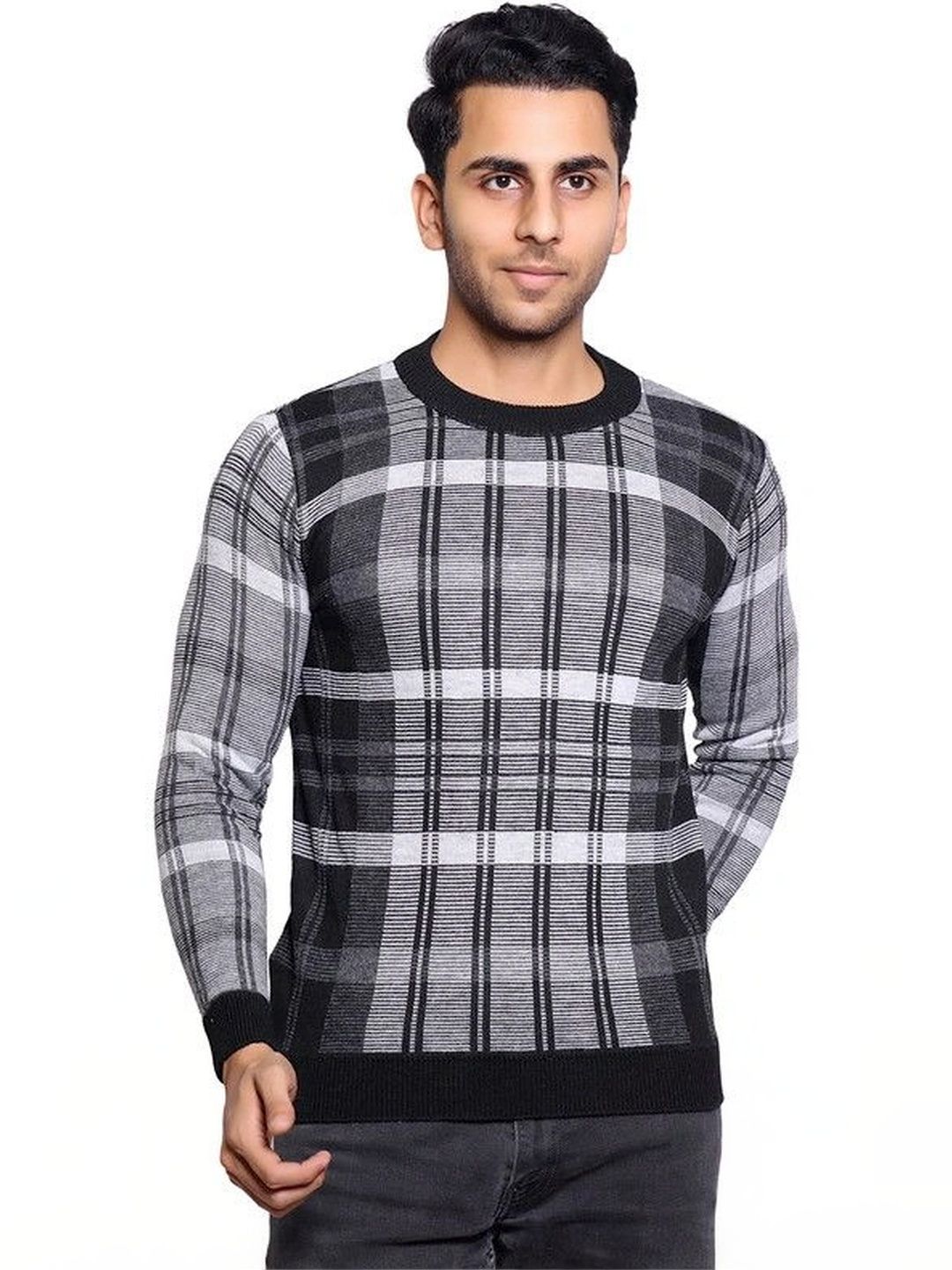 Grand Line Men Checked Pullover-picture-13