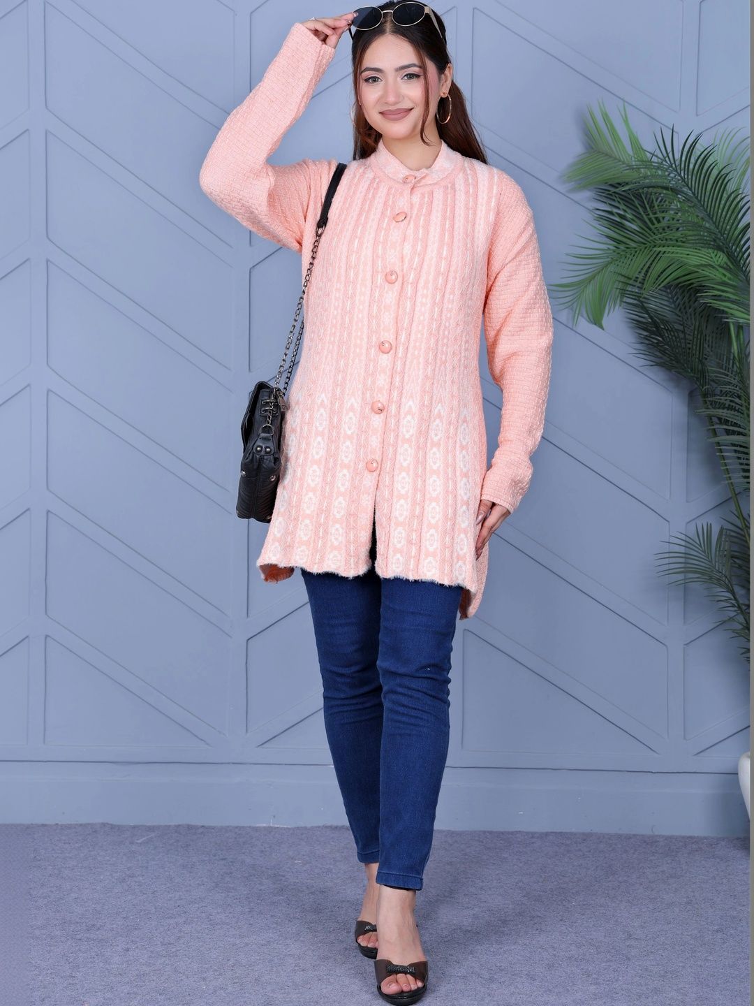 DUTCH DREAM Women Woollen Longline Cardigan-picture-23