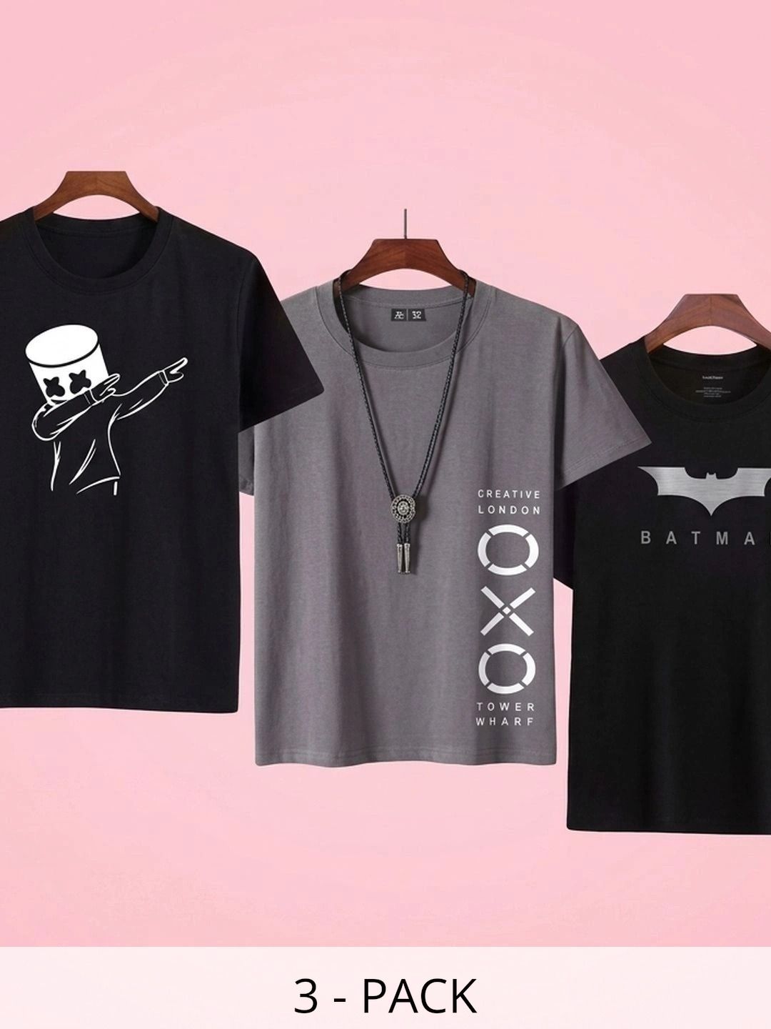 WIKE DENIMS Men 3 Batman Printed T-shirt-picture-10
