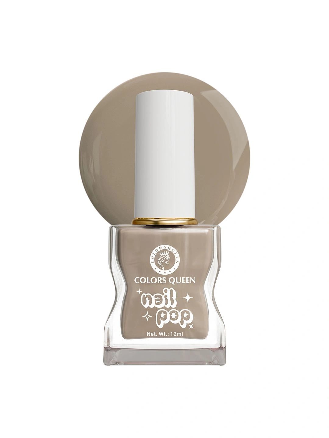 Colors Queen Nail Pop Glossy Gel Finish & Quick Drying Nail Polish - 12 ml -Cool Beige-picture-35
