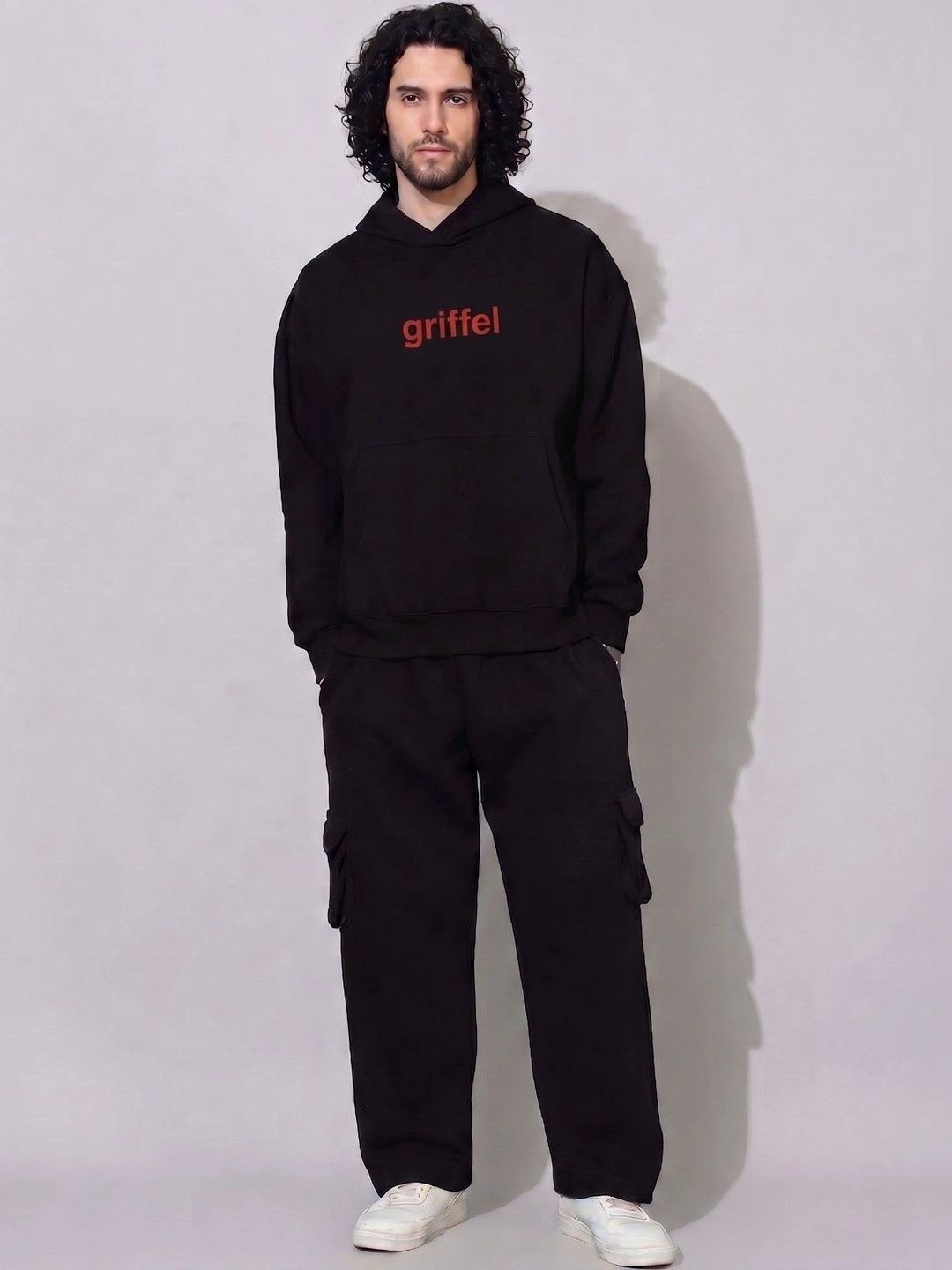 GRIFFEL Men Printed Hooded Sweatshirt-picture-28