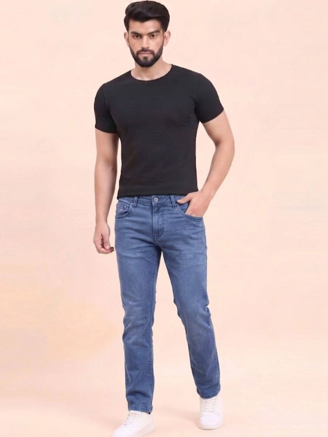 THUNDER JEANS Men Regular Fit Mid-Rise Stretchable Jeans-picture-48