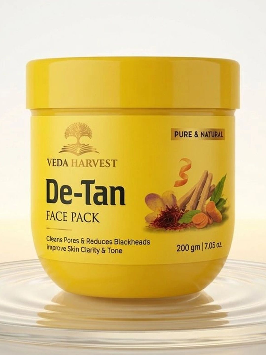 Veda Harvest De-Tan Face Pack For Glowing Skin - 200 g-image-10