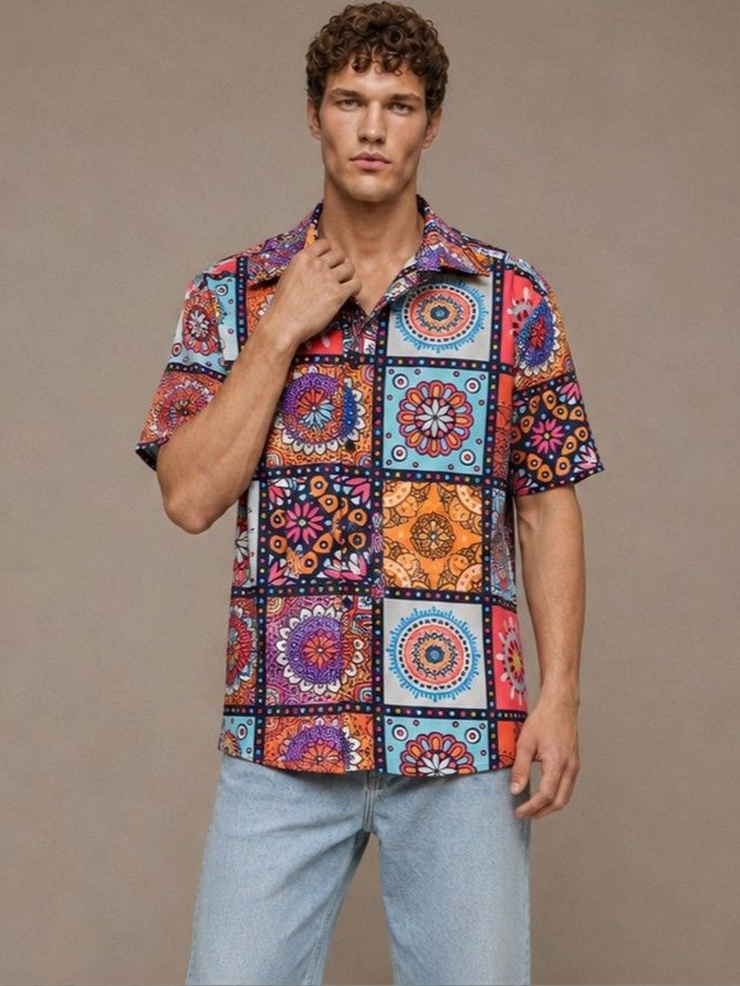 Mast & Harbour Men Classic Printed Casual Shirt-picture-34