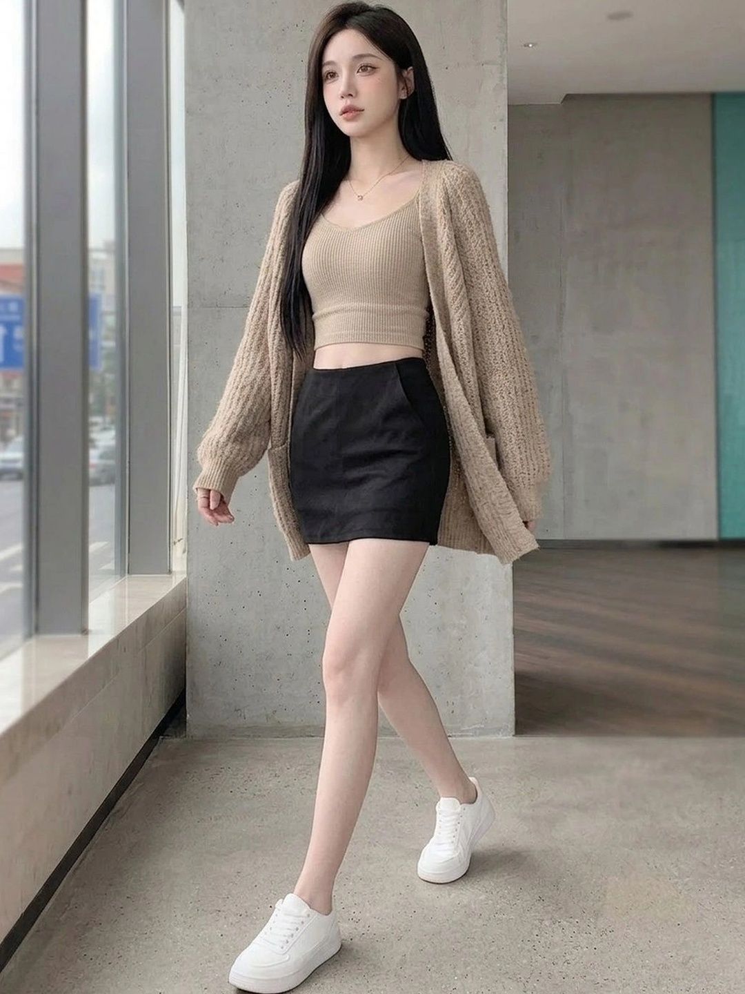 Suo Women Mini Straight Skirt-picture-30