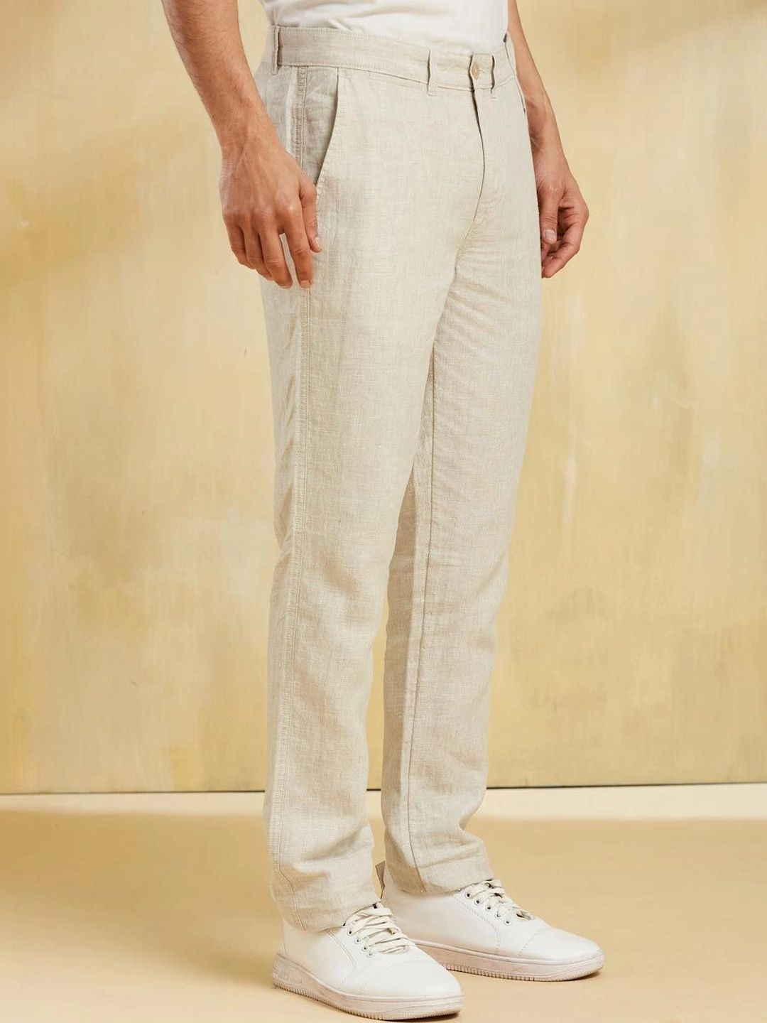 Fabindia Men Slim Fit Trousers-picture-31