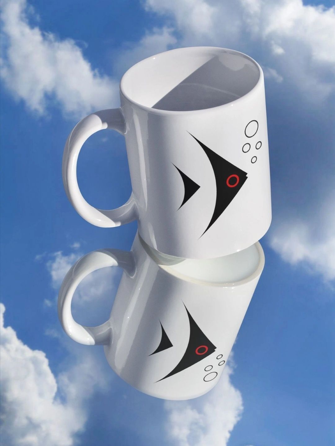 TAJNAN White Printed Ceramic Glossy Mugs Set of Cups and Mugs-picture-24