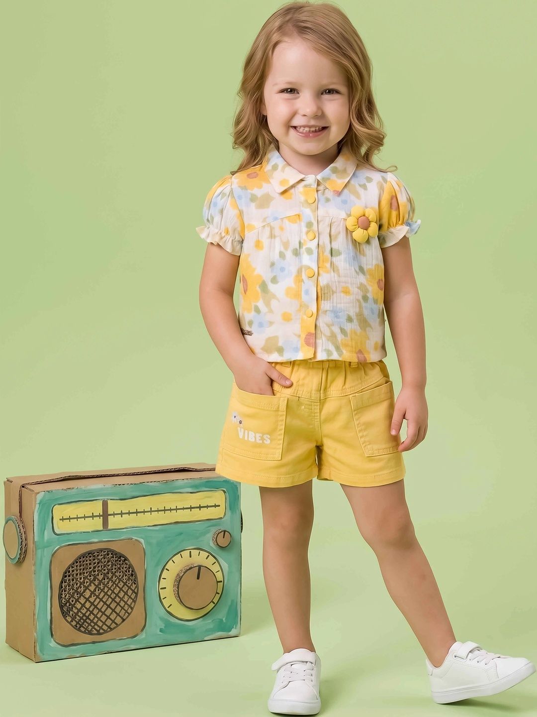 KETI MINI Girls Printed Shirt with Shorts-picture-51