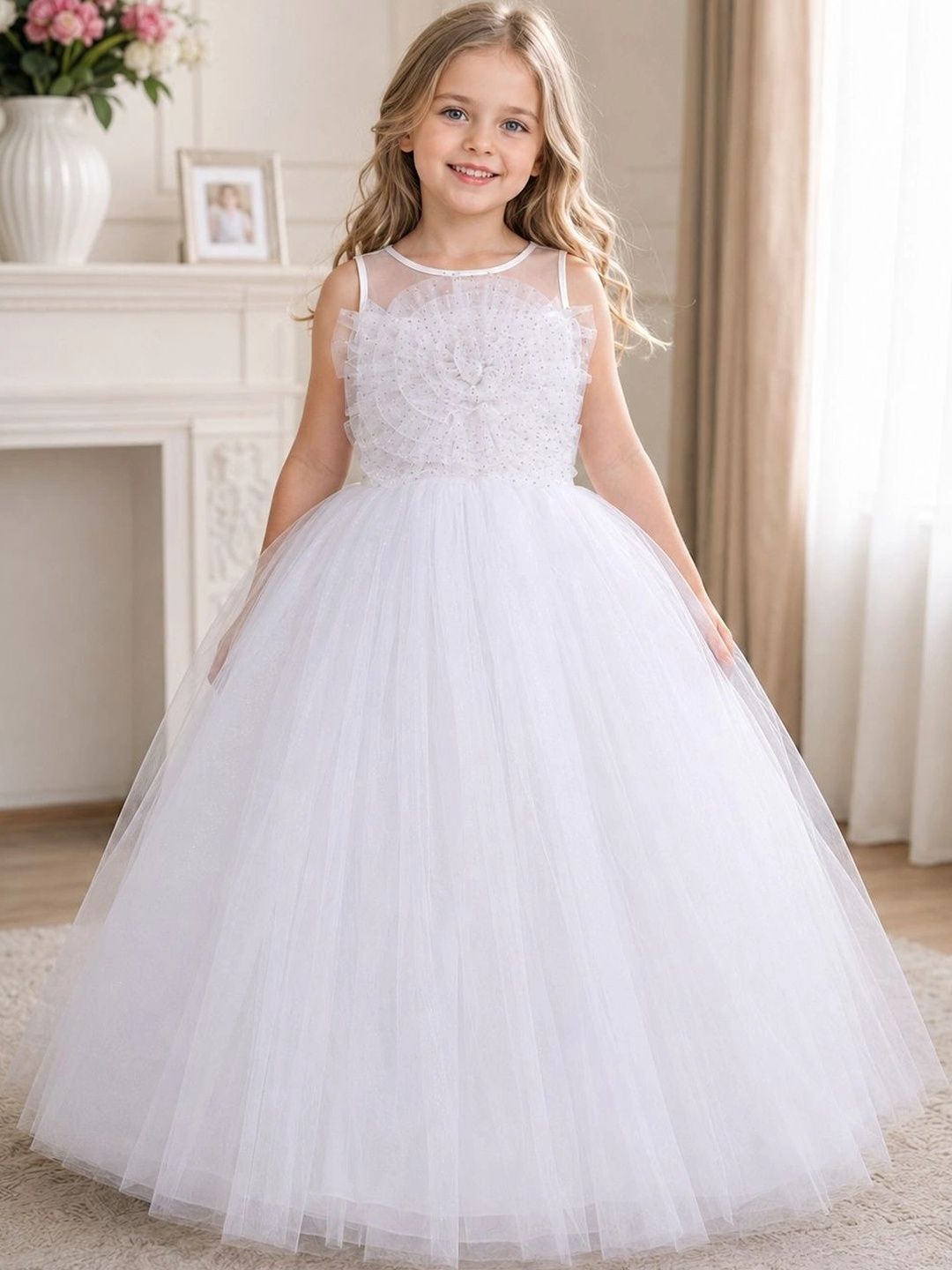 Miss & Chief Ruffled Net Maxi Dress-picture-29