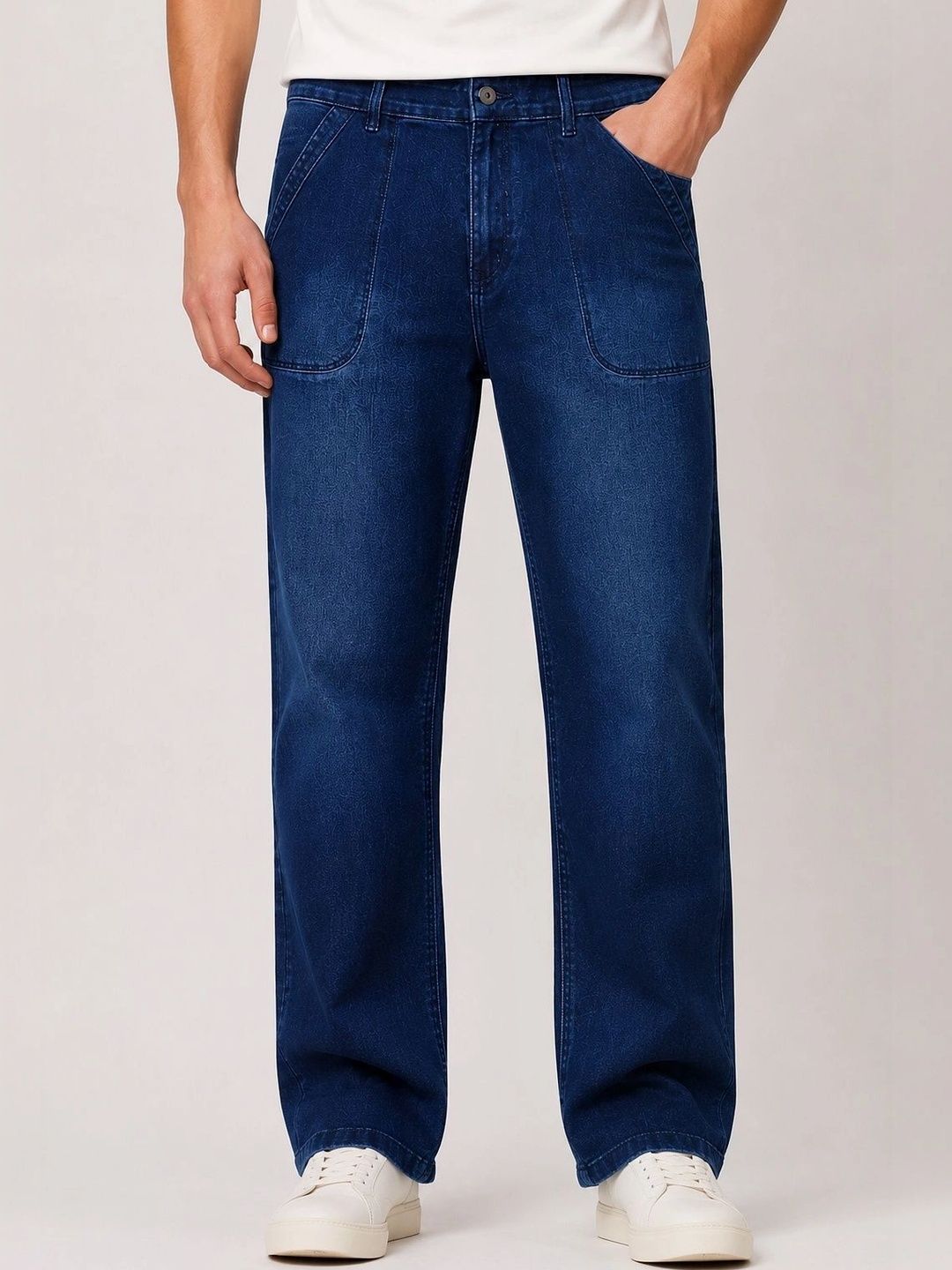NOWI Men Straight Fit Mid-Rise Light Fade Jeans-picture-18