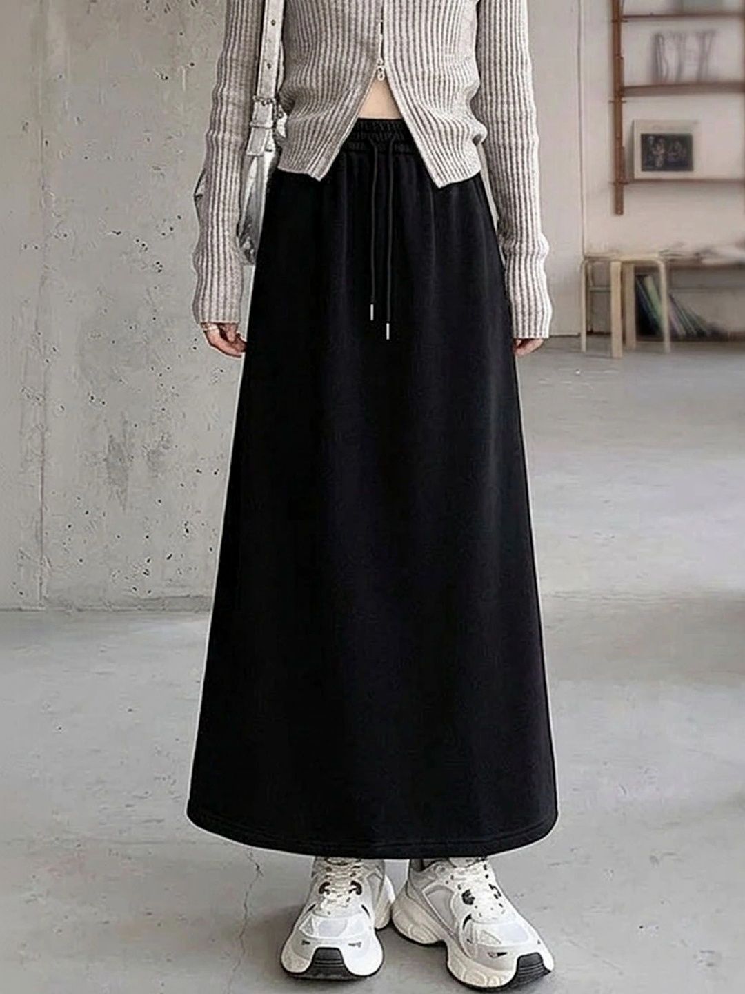 Suo Women Maxi A-Line Skirt-picture-14