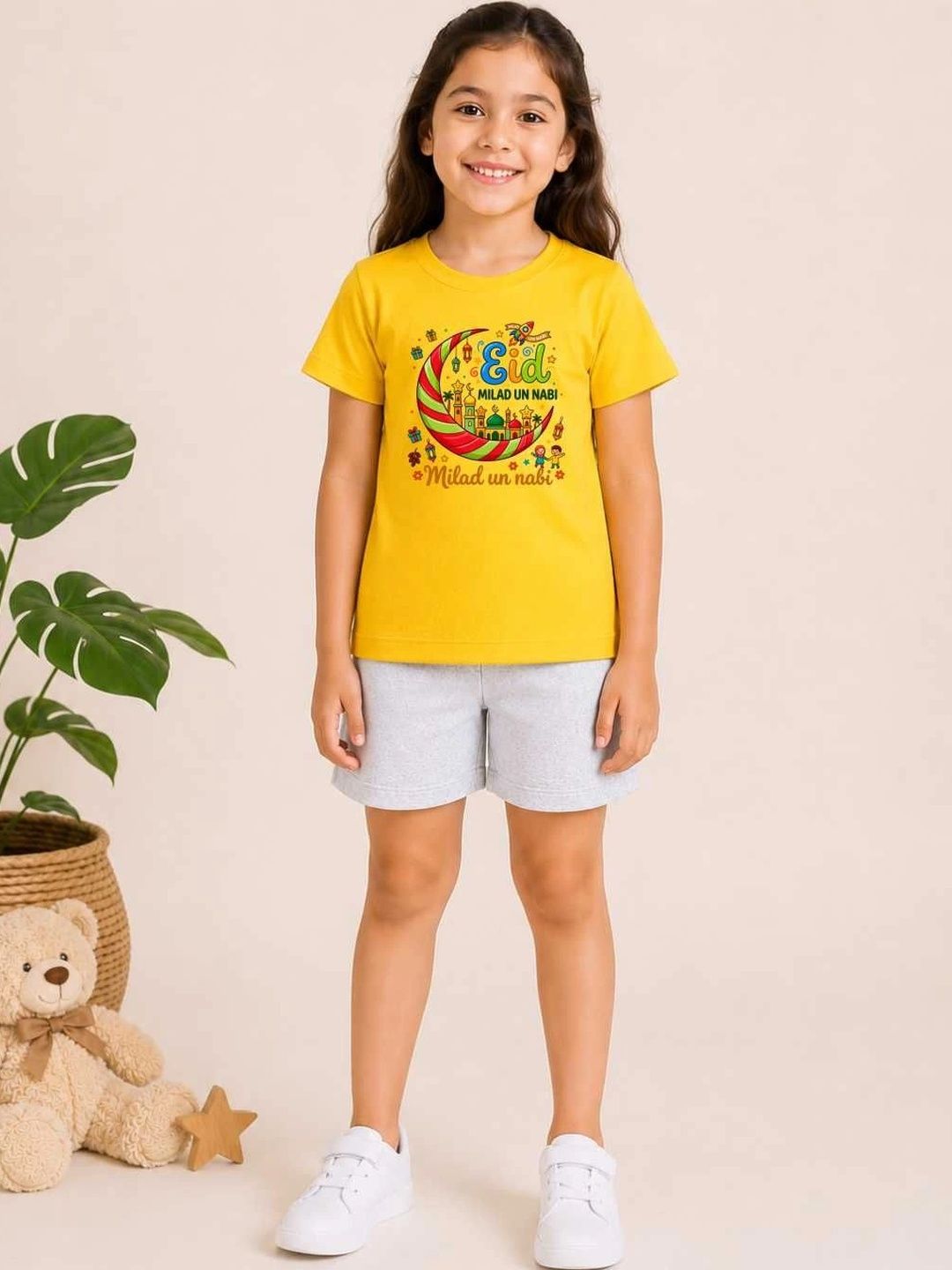 MALKIAT Girls Printed T-shirt with Shorts-picture-25