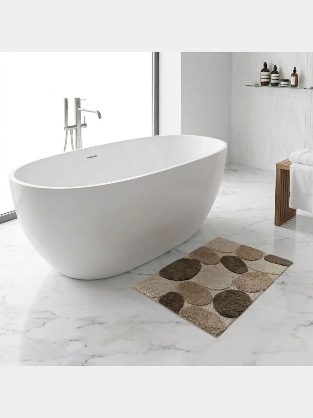 Pano Brown Anti Skid Absorbent Bath Rugs-picture-30