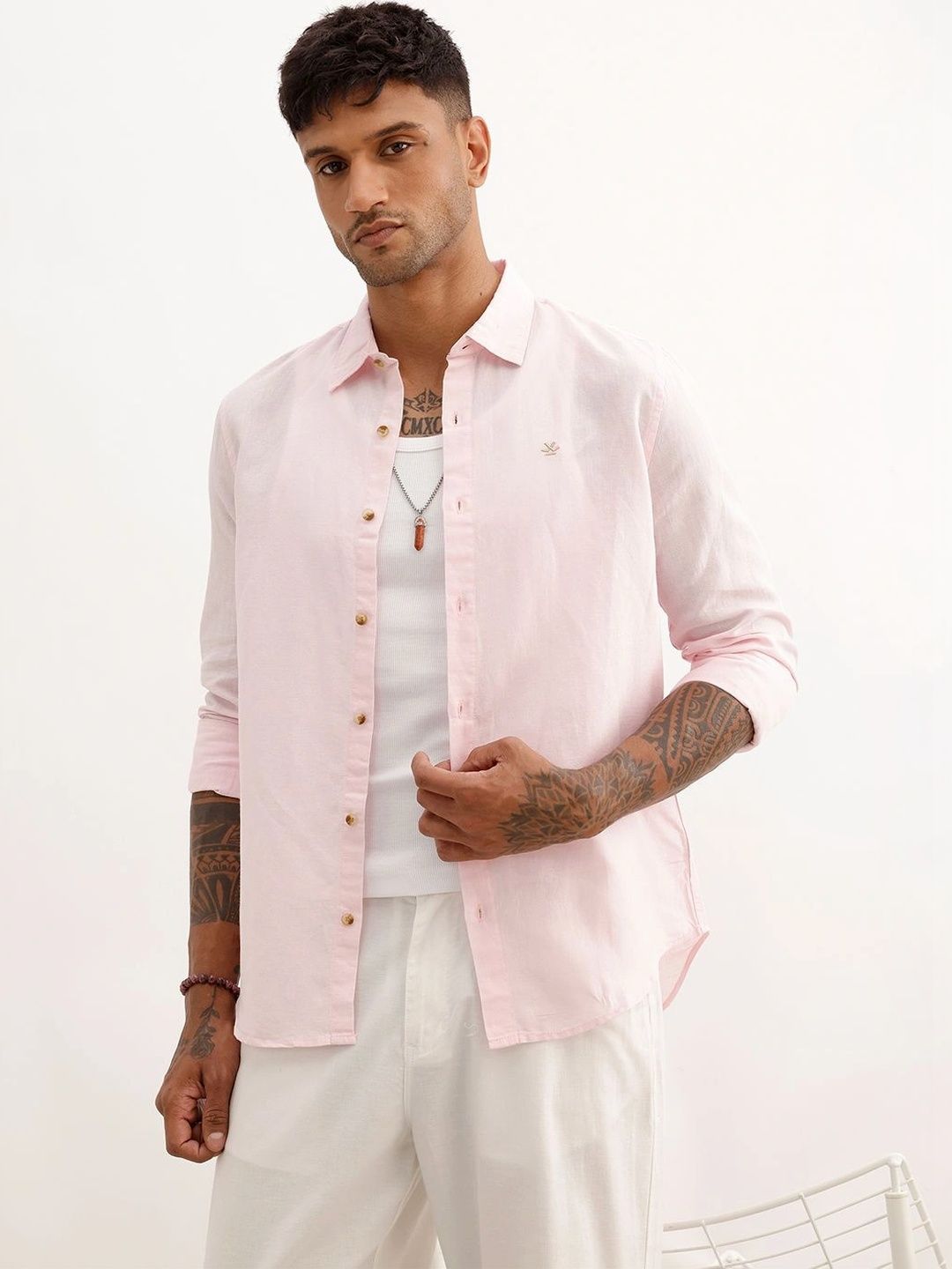 WROGN Men Slim Fit Sheer Casual Shirt-picture-35