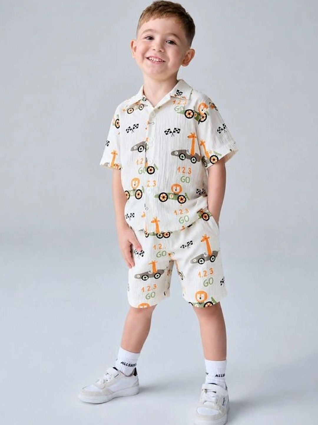 Mornak Boys Printed Shirt with Shorts-picture-20