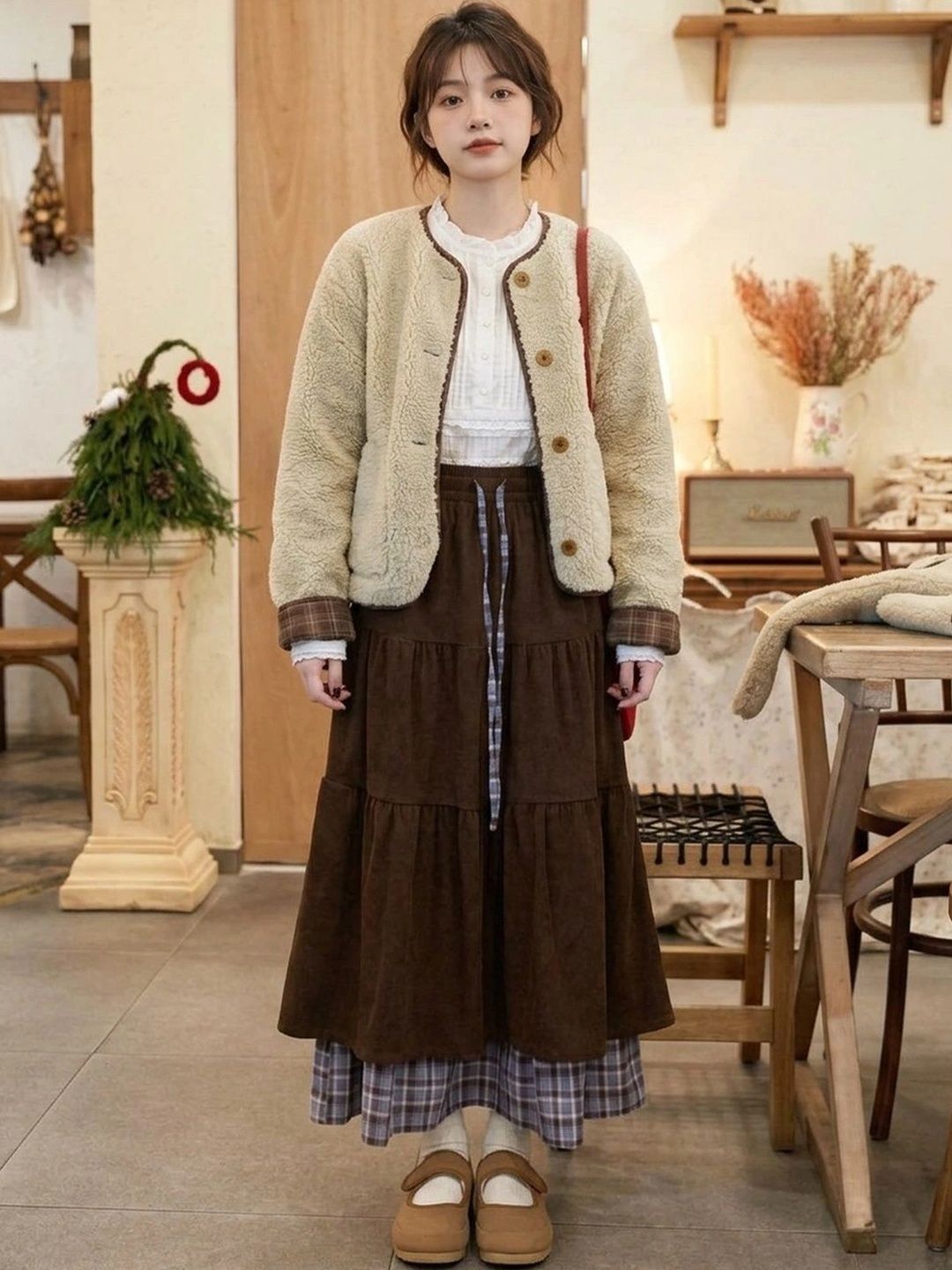 Suo Women Tiered Maxi Tiered Skirt-picture-53