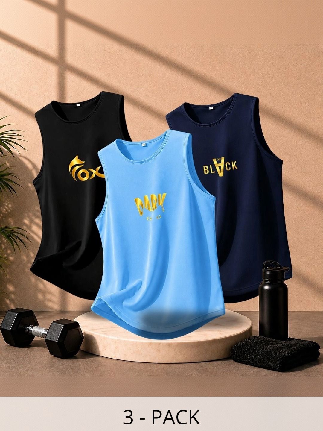 NB Nicky Boy Pack of 3 Printed Gym Vest-picture-13