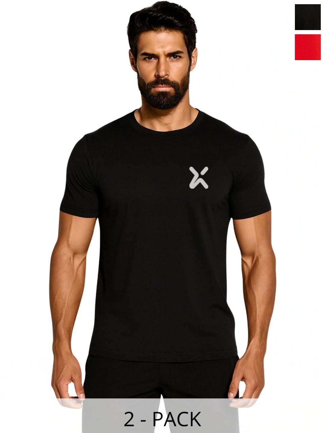 3Colors Men Brand Logo 2 Printed Moisture Wicking T-shirt-picture-34