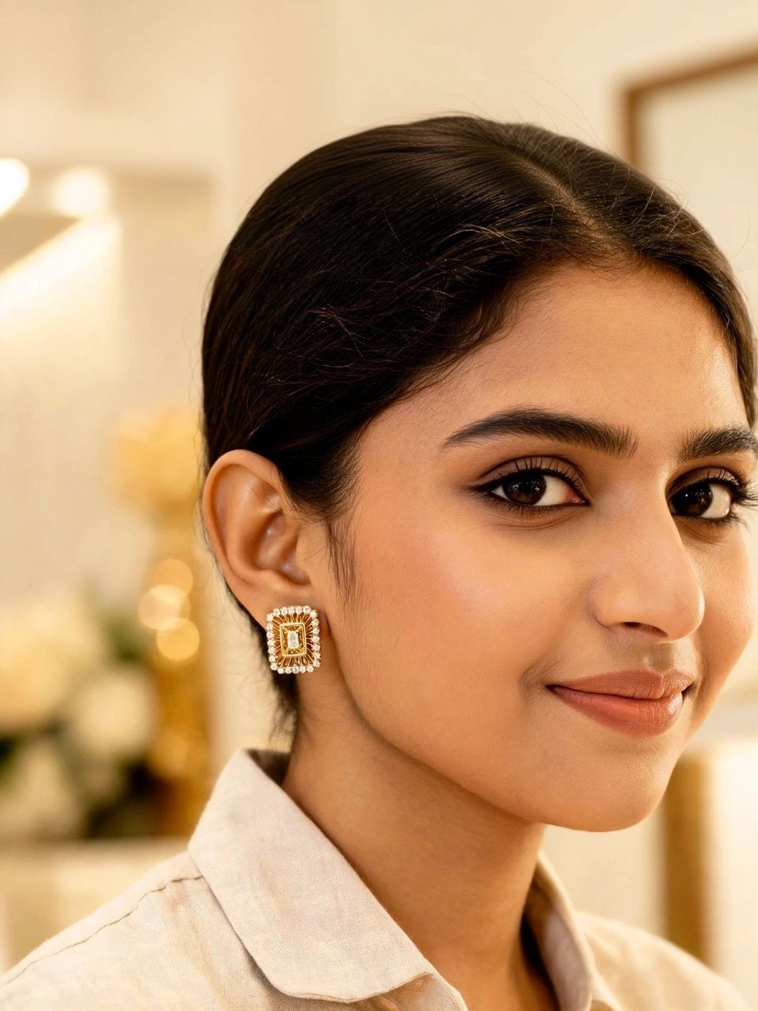 AMS JULORA JEWELS Stone Studded Studs Earrings-picture-23