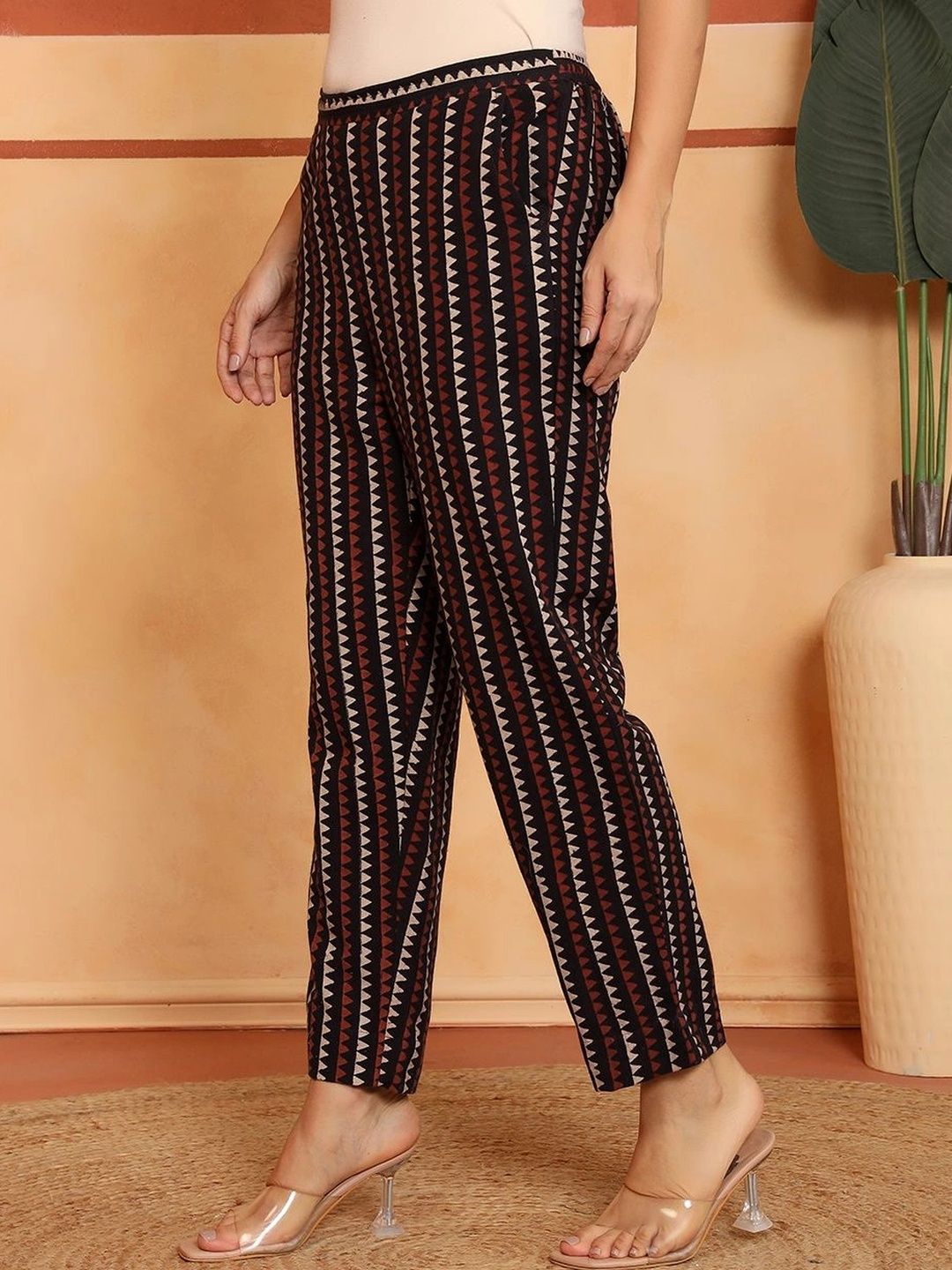 Fabindia Women Printed High-Rise Easy Wash Trousers-picture-42