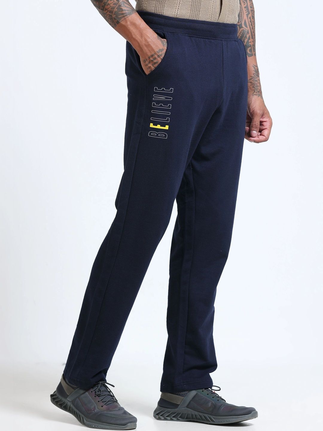 HRX by Hrithik Roshan Men Regular Fit Brand Logo Training Track Pants-picture-21