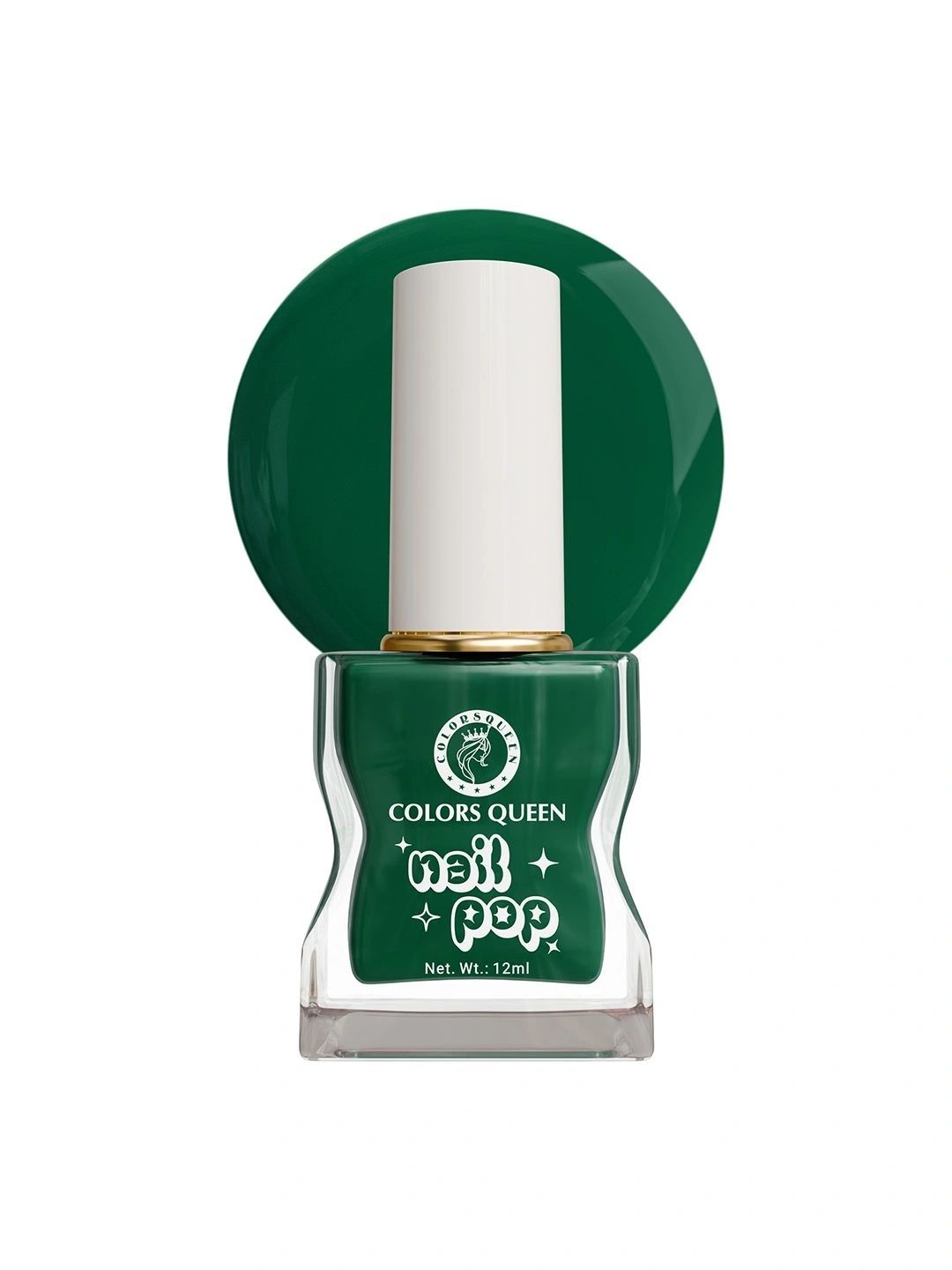 Colors Queen Nail Pop Glossy Gel Finish & Quick Drying Nail Polish - 12 ml -Green Envy-picture-24