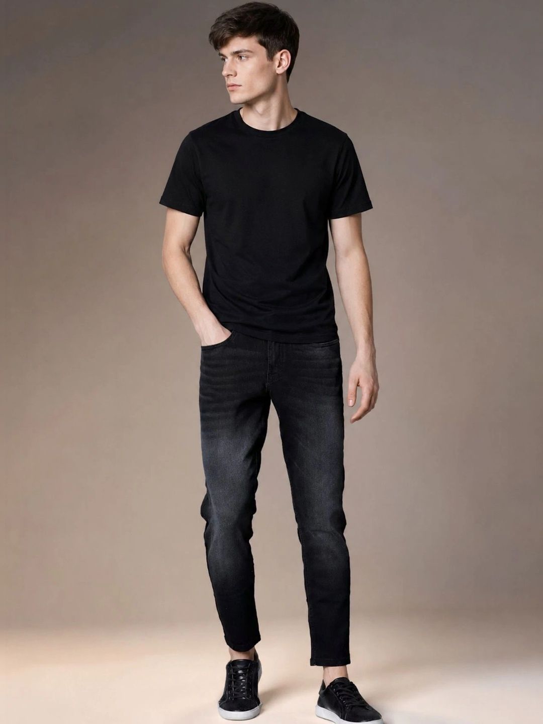 BREXX Men Jean Slim Fit Mid-Rise Light Fade Stretchable Jeans-picture-51