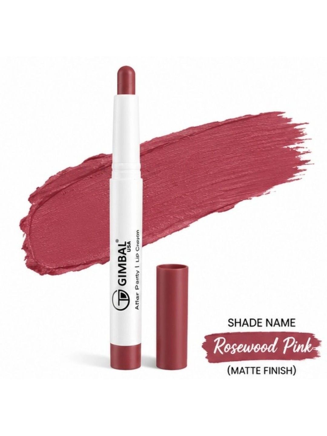 GIMBAL Non Transfer Matte Finish Lipstick - Rosewood Pink 03-image-25
