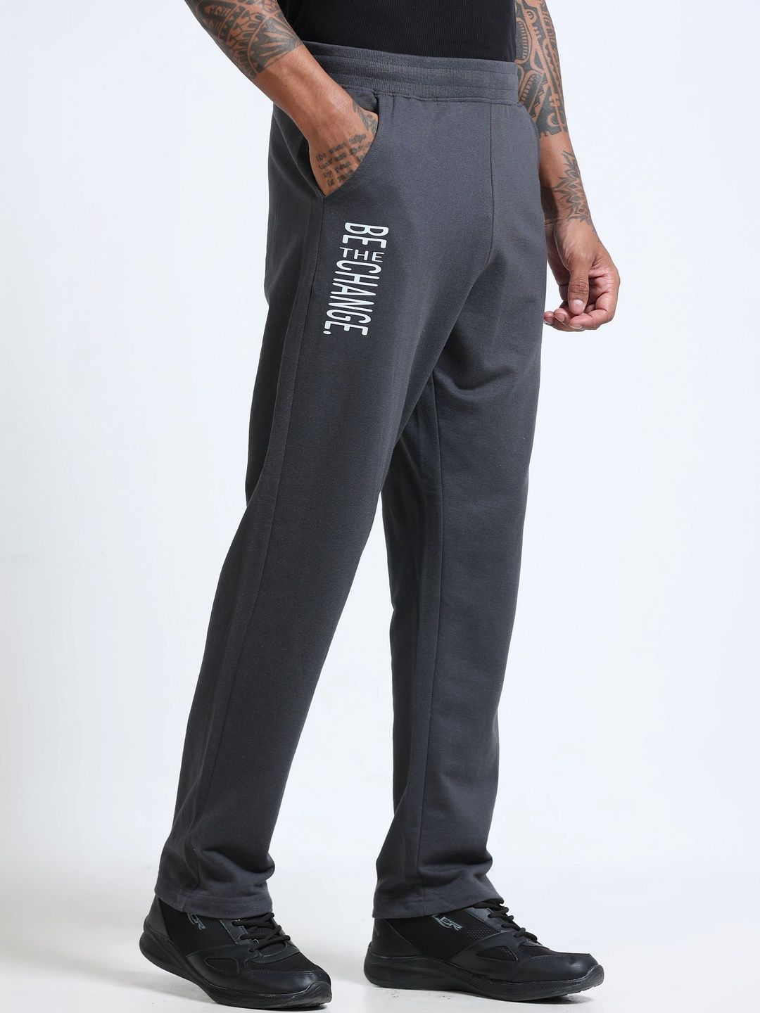 HRX by Hrithik Roshan Men Regular Fit Brand Logo Training Track Pants-picture-12