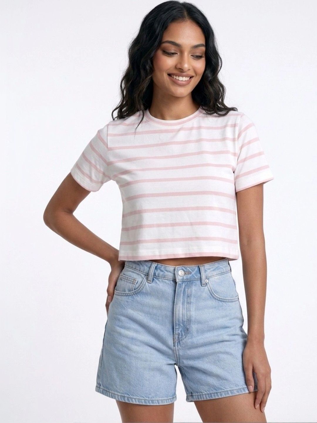 glitchez Striped Cotton Crop Top-picture-29